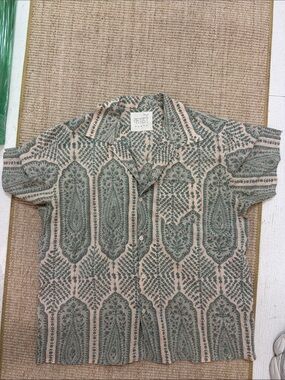 Kardo Casual Green Paisley Print Short-Sleeve Shirt -